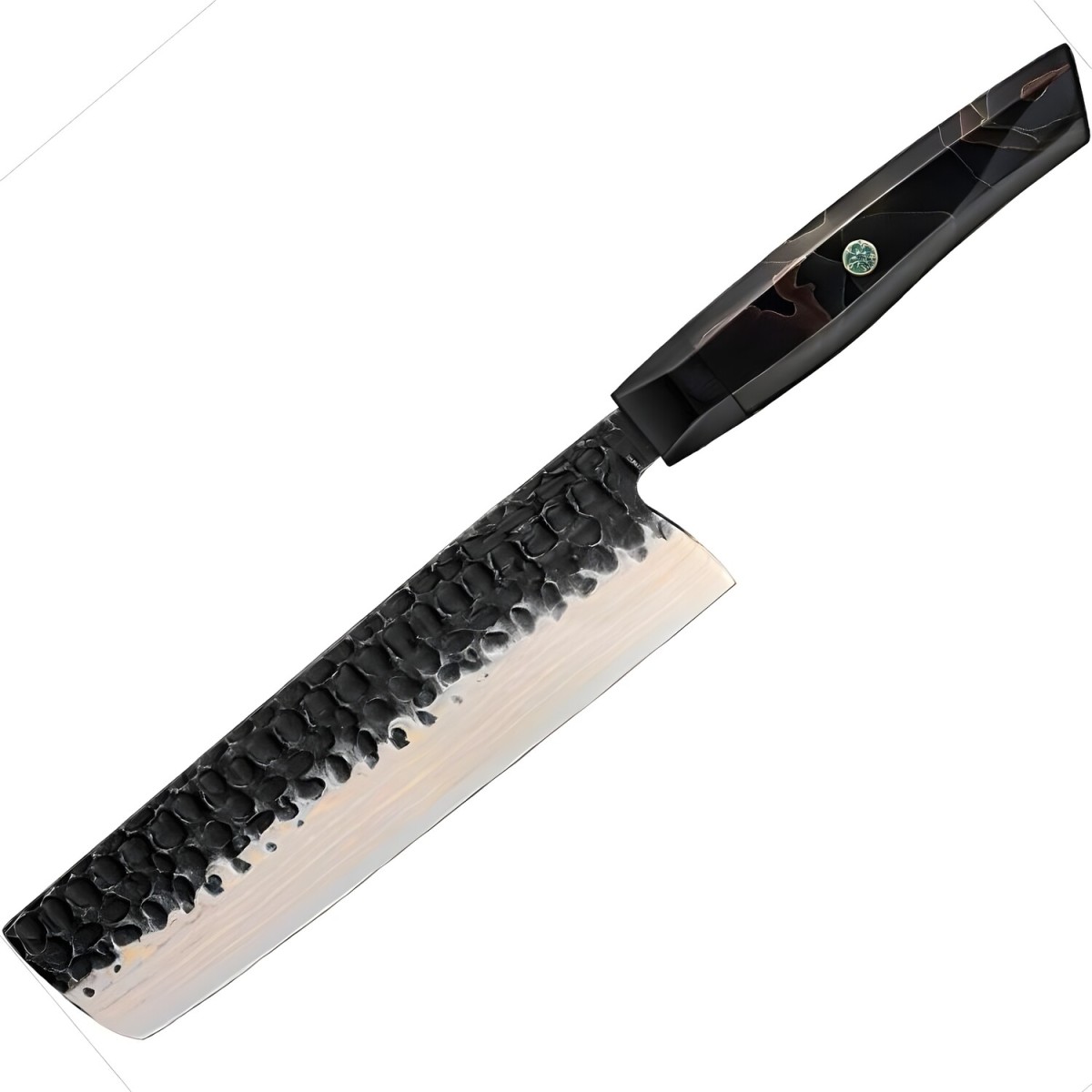 HARAHU Damaškový kuchynský nôž Zankoku - Nakiri/Čierna/Hnedá H37582