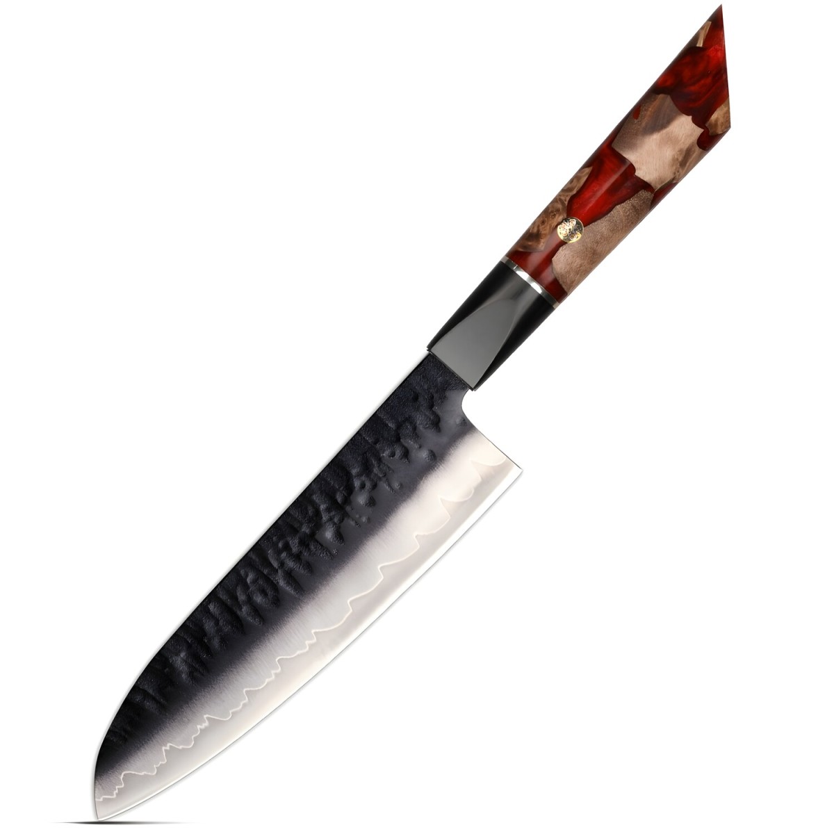 HARAHU Damaškový kuchynský nôž Arata-Santoku/Červená H37337