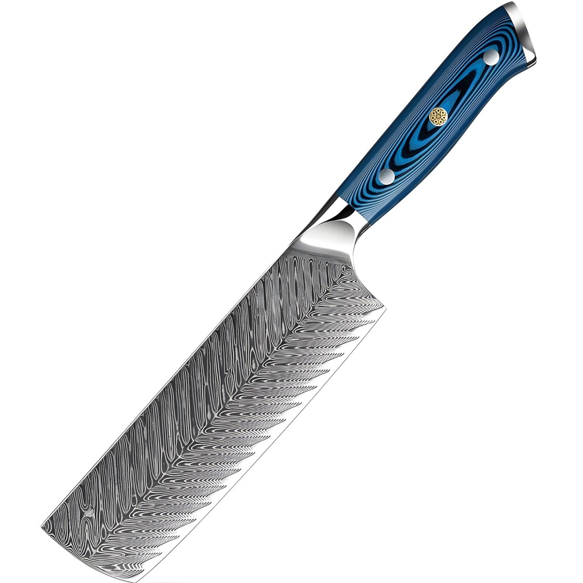 HARAHU Damaškový kuchynský nôž Tukami-Nakiri/Modrá H37503