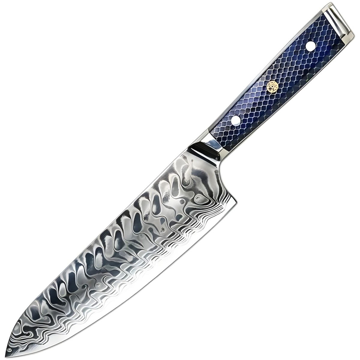 HARAHU Damaškový kuchynský nôž Yurei-Chef/Modrá H37418