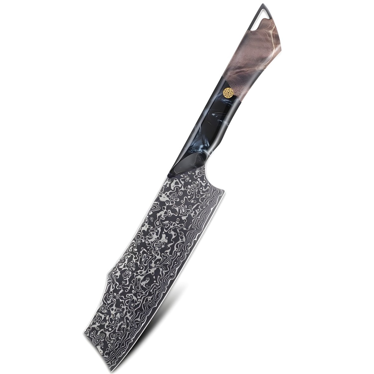 HARAHU Damaškový kuchynský nôž Tetsu-Nakiri/Modrá H37377