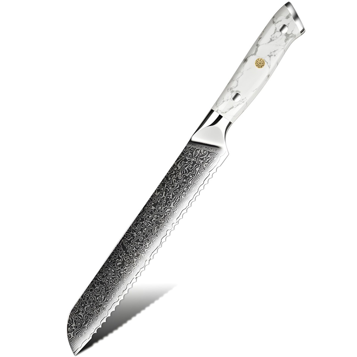 HARAHU Damaškový kuchynský nôž Yuzuki-Bread/Biela H37516