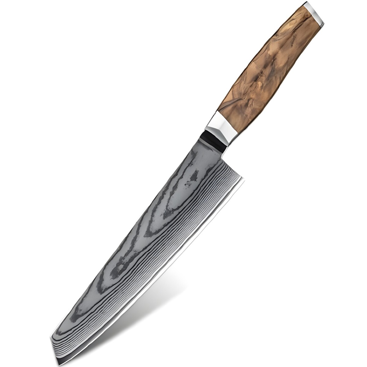 HARAHU Damaškový kuchynský nôž Zenroku-Kiritsuke/Hnedá H37559