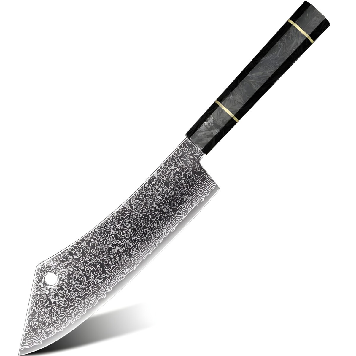 HARAHU Damaškový kuchynský nôž Tsuriko-Cleaver/Čierna H37454