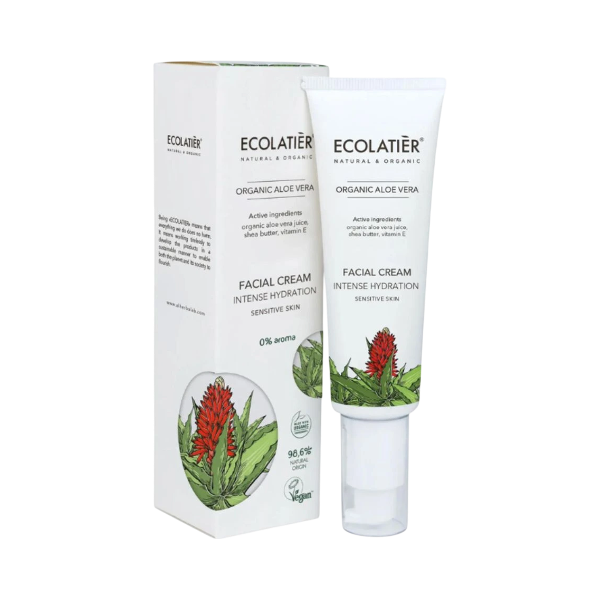EcoLatier Pleťový krém intenzívne hydratačný Organic Aloe Vera - 50ml - Ecolatier