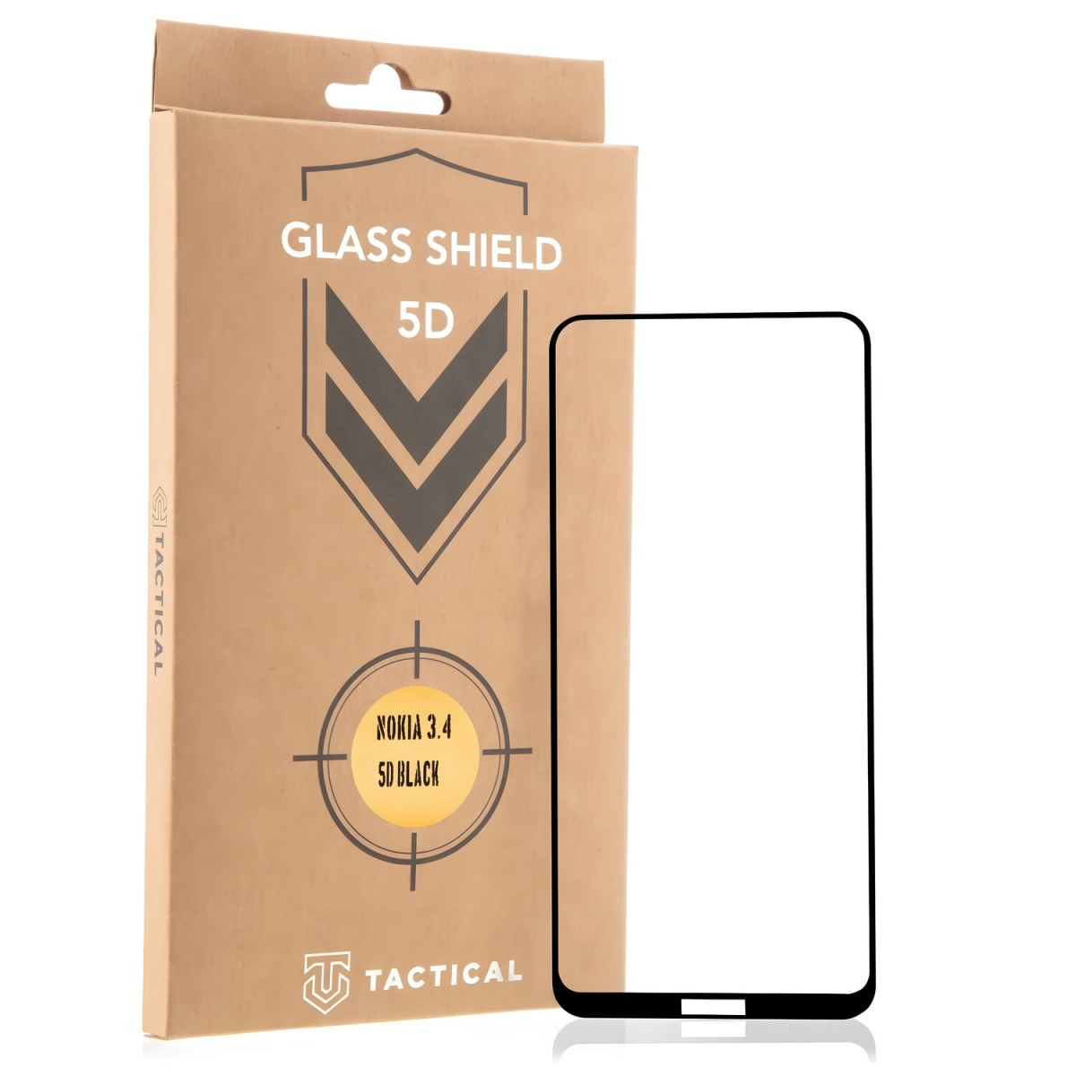 HARAHU Tactical Glass Shield 5D sklo pre Nokia 3.4 - Čierna H11488