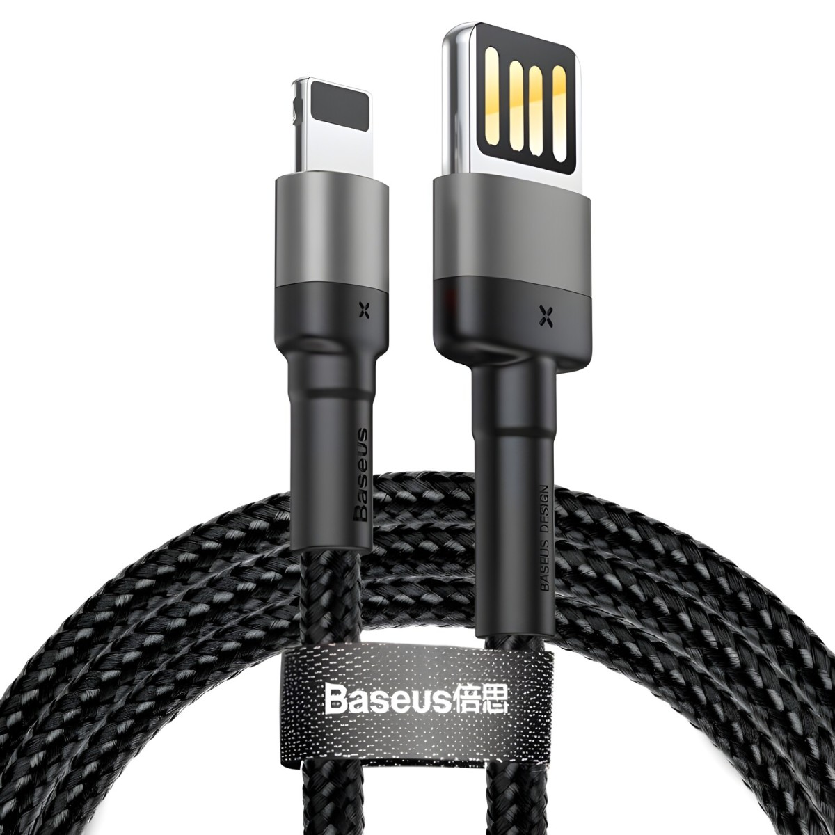Baseus Kábel USB na Lightning 2,4A - 1 m - Sivá/Čierna H25168