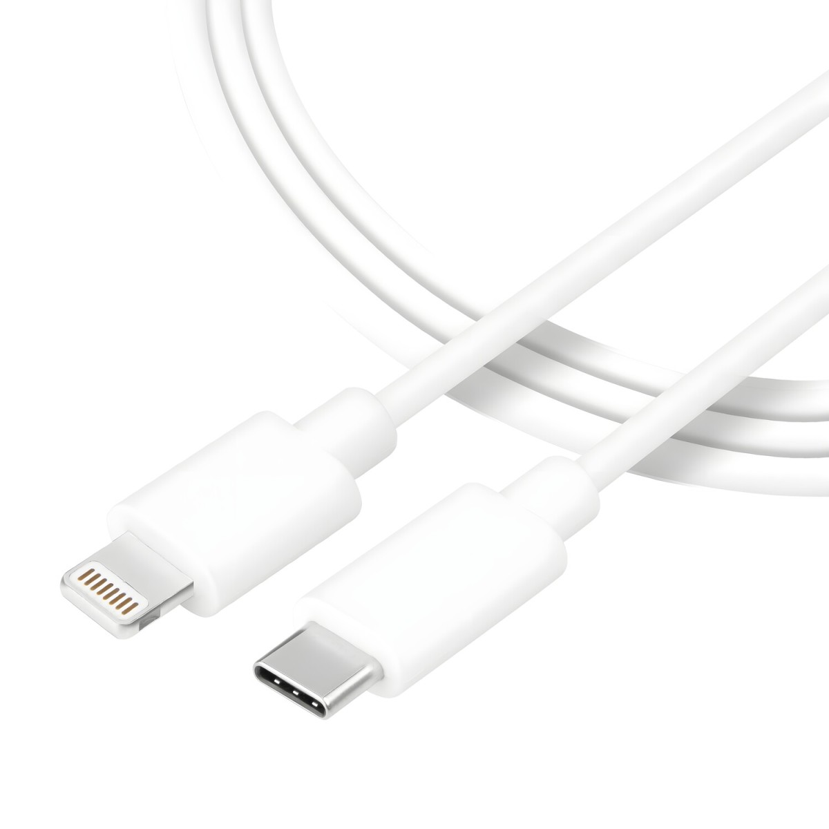 HARAHU Tactical Smooth Thread kábel USB-C/Lightning - 0.3m - Biela