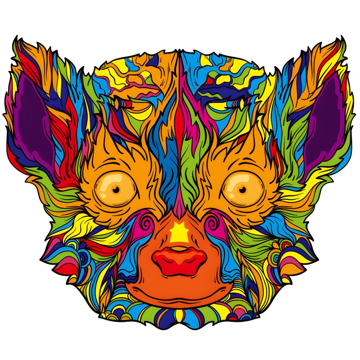 Drevené puzzle Lemur/S H21960