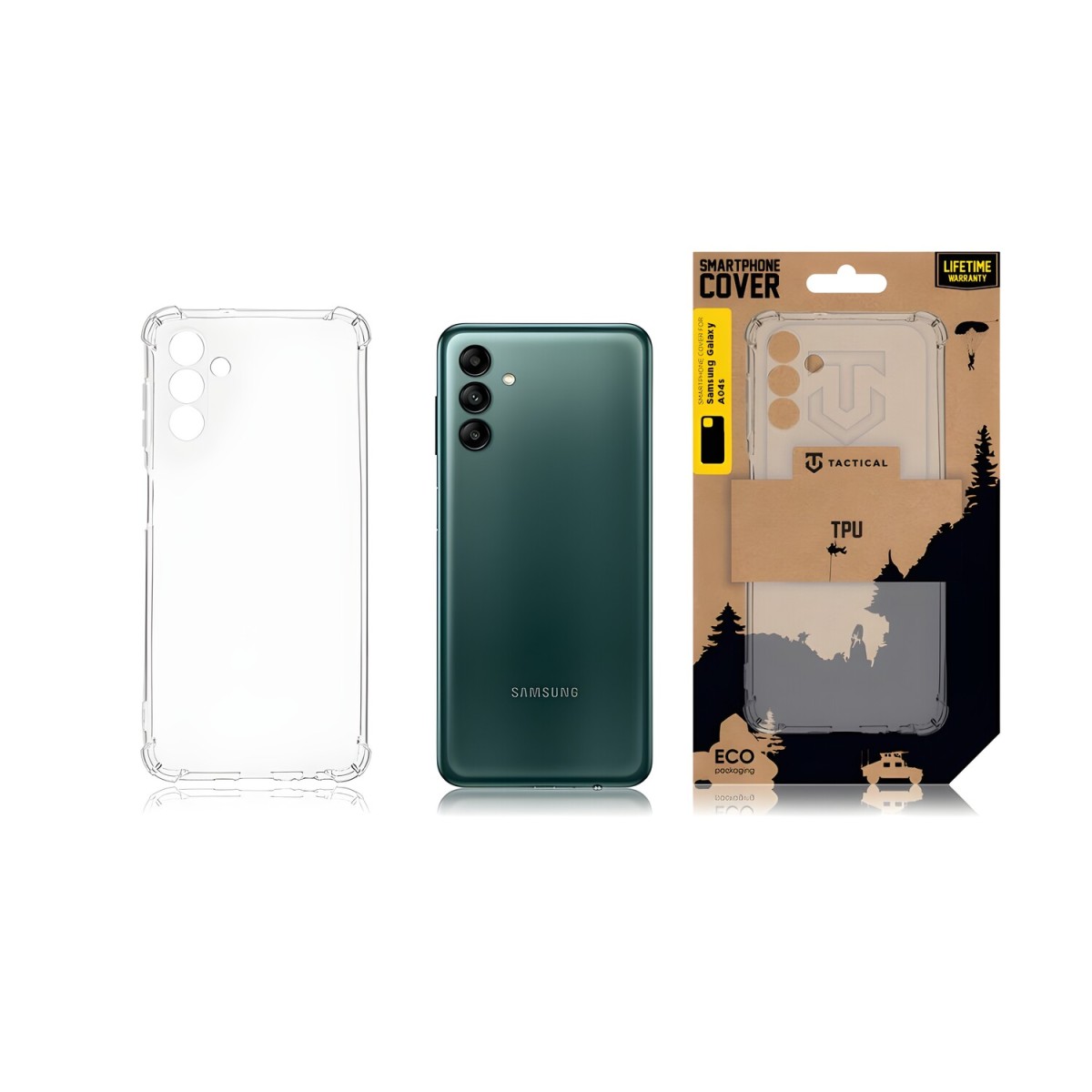 HARAHU Tactical TPU Kryt pre Samsung Galaxy A04s - Transparentná H25153