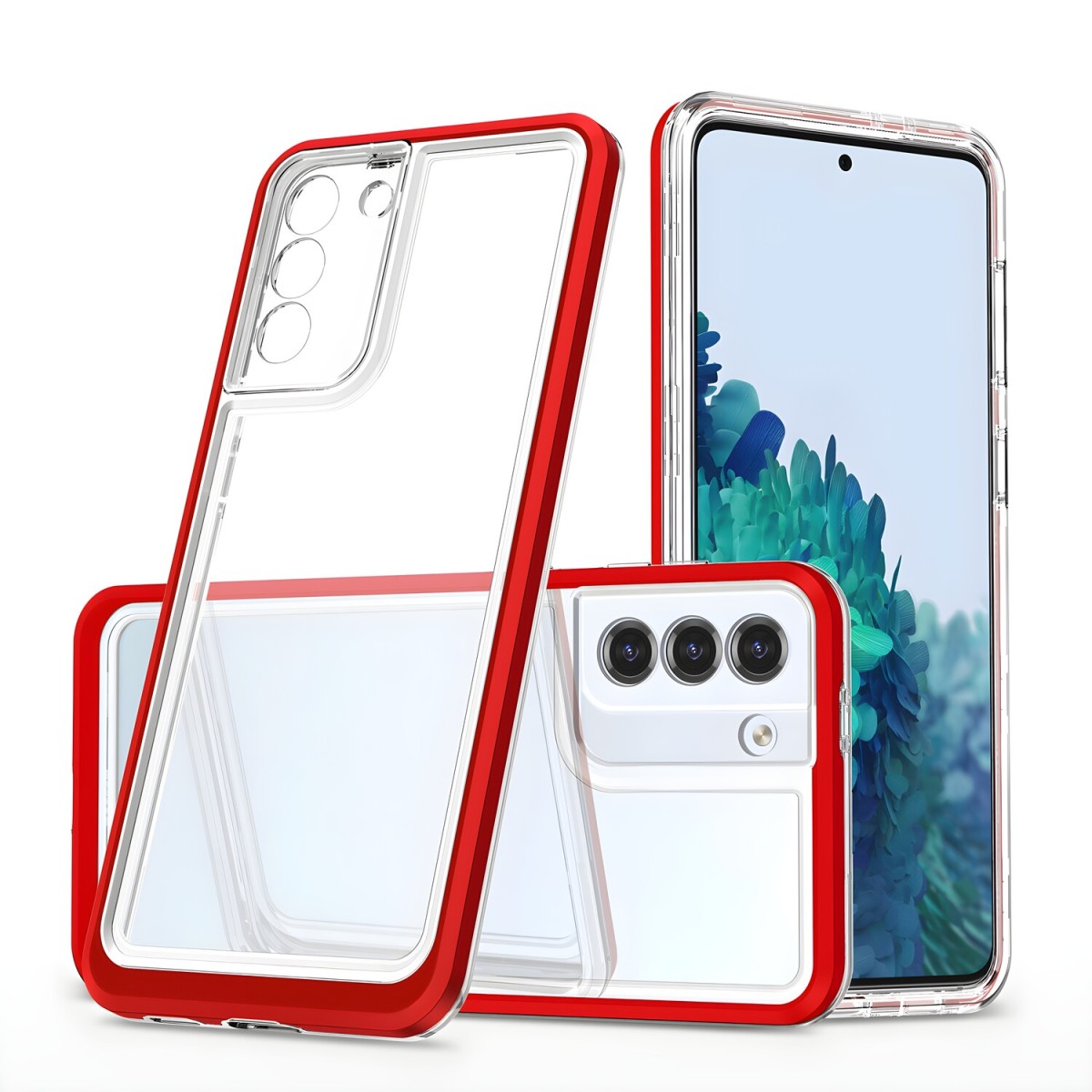 HARAHU Hybridné puzdro 3 v 1 pre Samsung Galaxy S23 Plus - Červená H24593