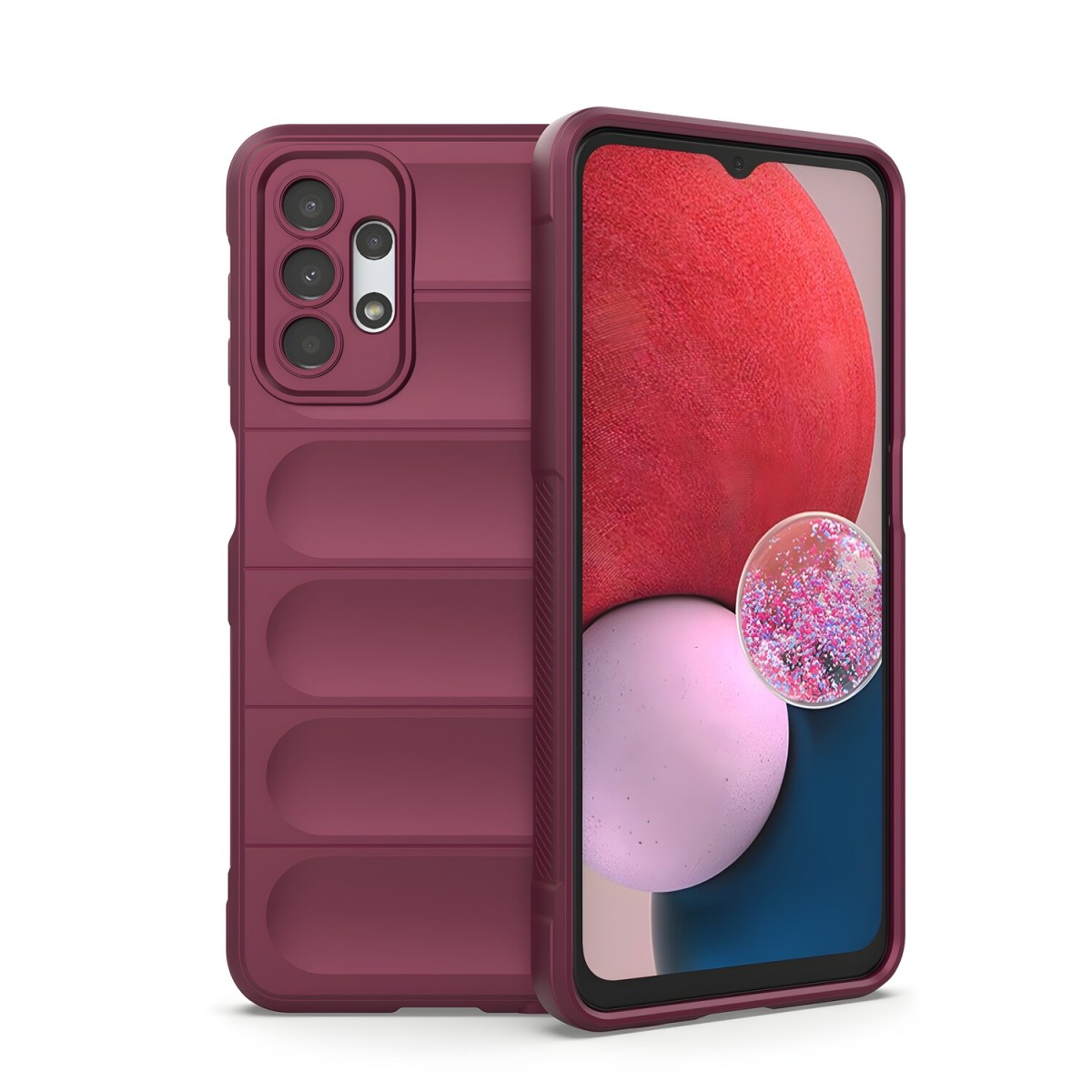 HARAHU Pancierové puzdro pre Samsung Galaxy A13 5G - Bordová