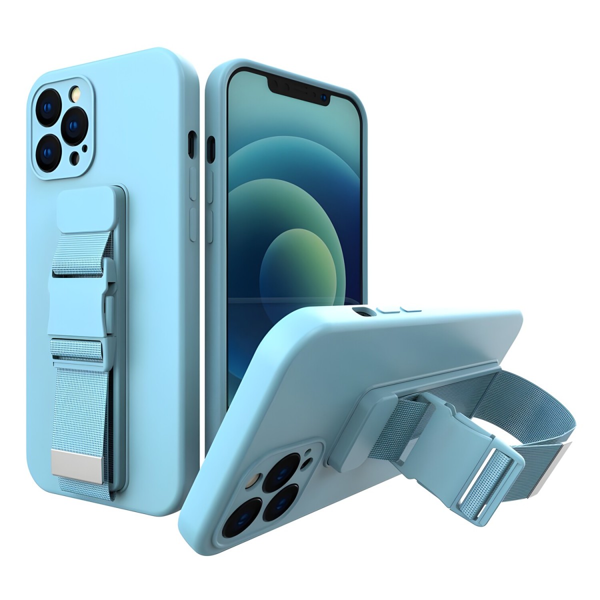 HARAHU Puzdro Rope Case pre Samsung Galaxy A32 5G - Tyrkysová H15229