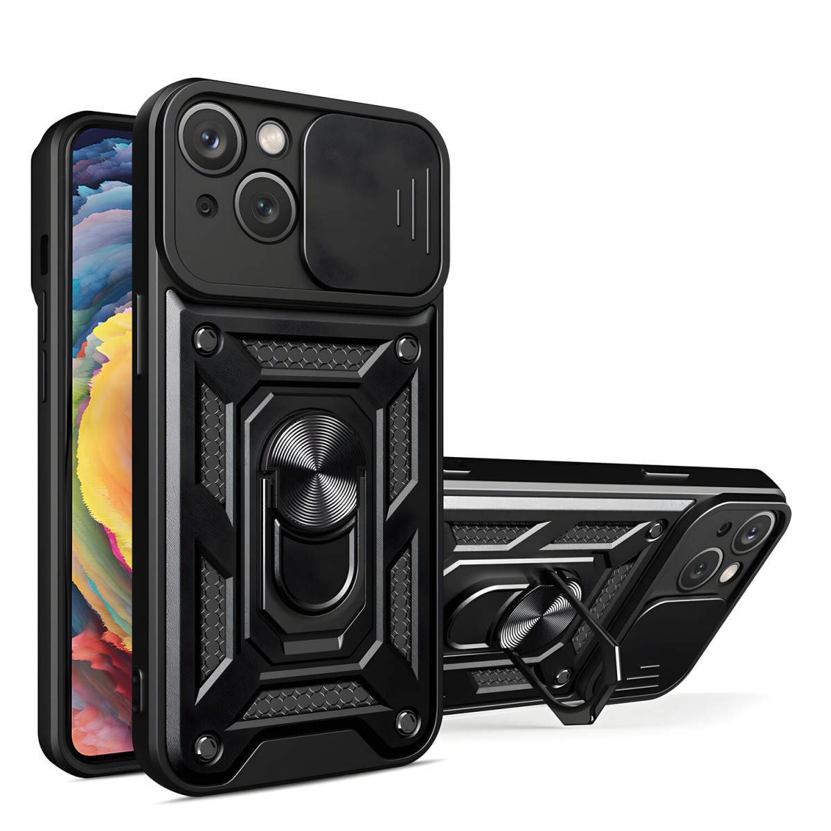HARAHU Hybrid Armor Camshield pre Honor X8 5G - Čierna H24926