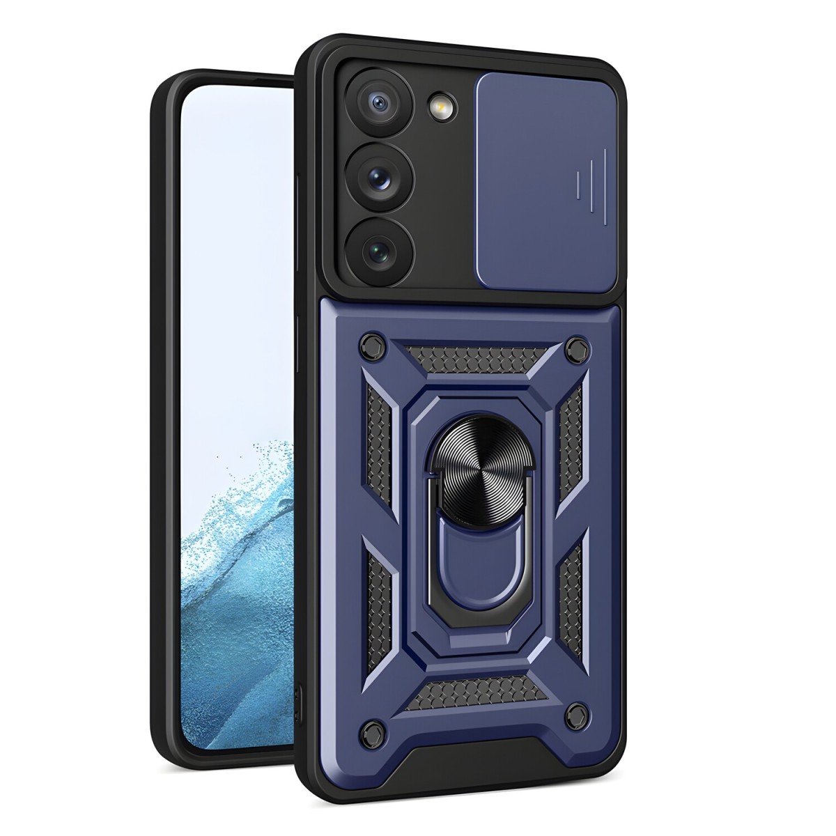 HARAHU Hybrid Armor Camshield pre Samsung Galaxy S23 - Tmavo Modrá H24902