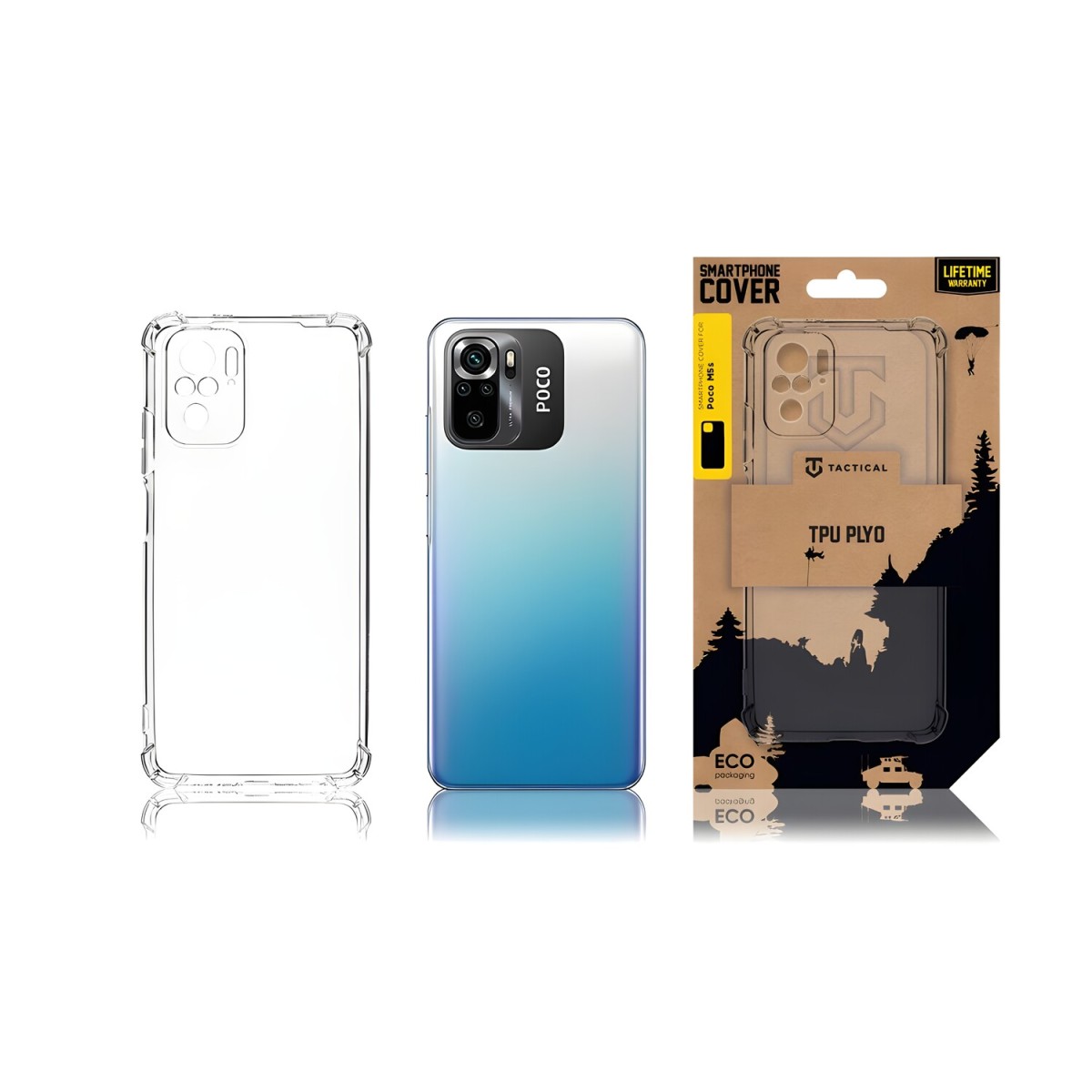 HARAHU Tactical TPU Kryt pre Xiaomi Poco M5s - Transparentná H22819