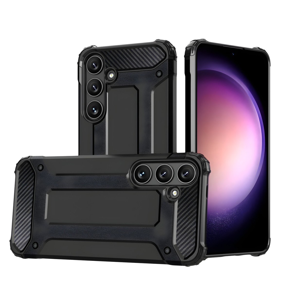HARAHU Puzdro Hybrid Armor pre Samsung Galaxy A15 - Čierna H30827
