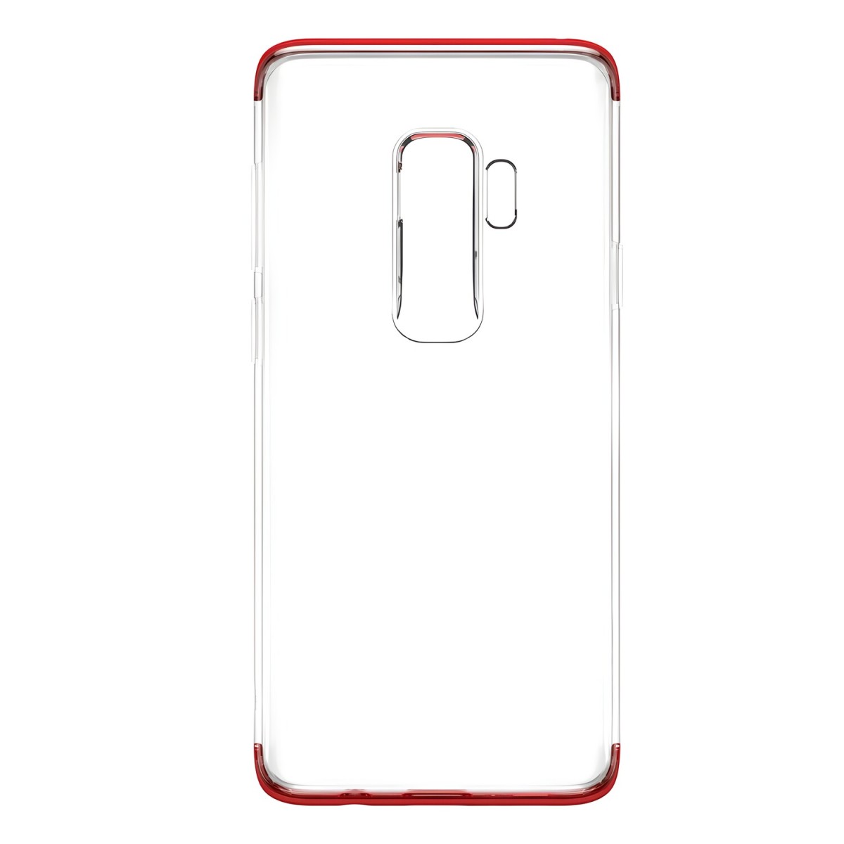 Baseus Puzdro Transparentný kryt TPU s nárazníkom TPE pre Samsung Galaxy S9 Plus - Červený H14864