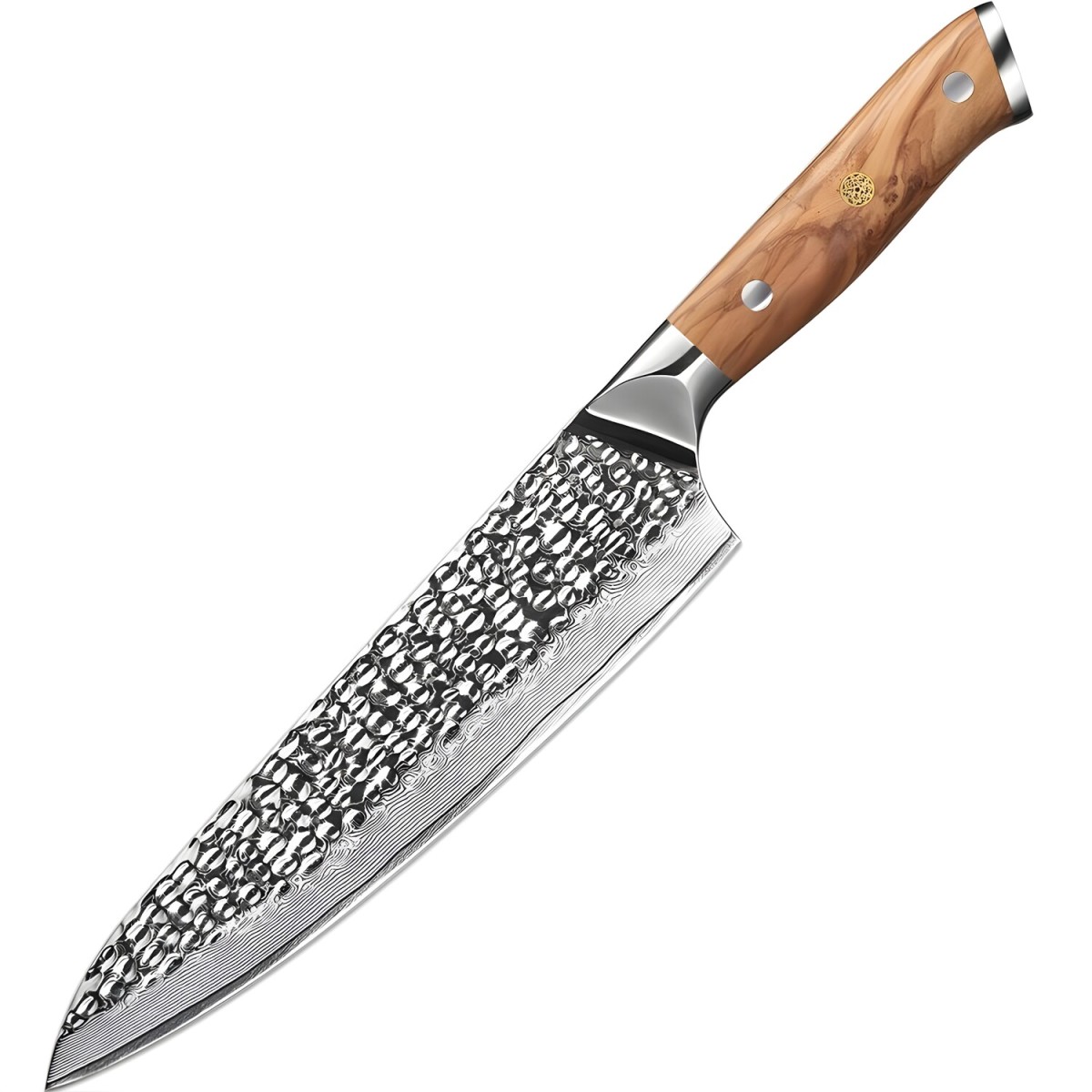 HARAHU Damaškový kuchynský nôž - Hnedá (SKU 37483)