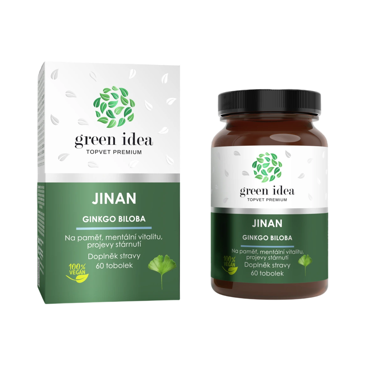 Green idea Ginkgo biloba - bylinný extrakt - 60 kapsúl - Green idea