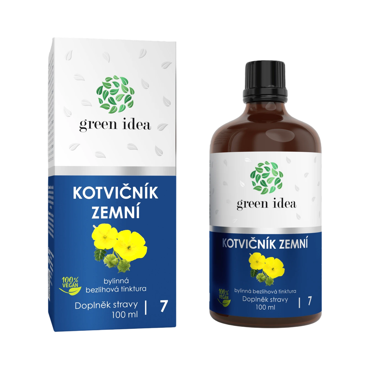 Green idea Kotvičník zemný - bezliehová tinktúra 100 ml - Green idea