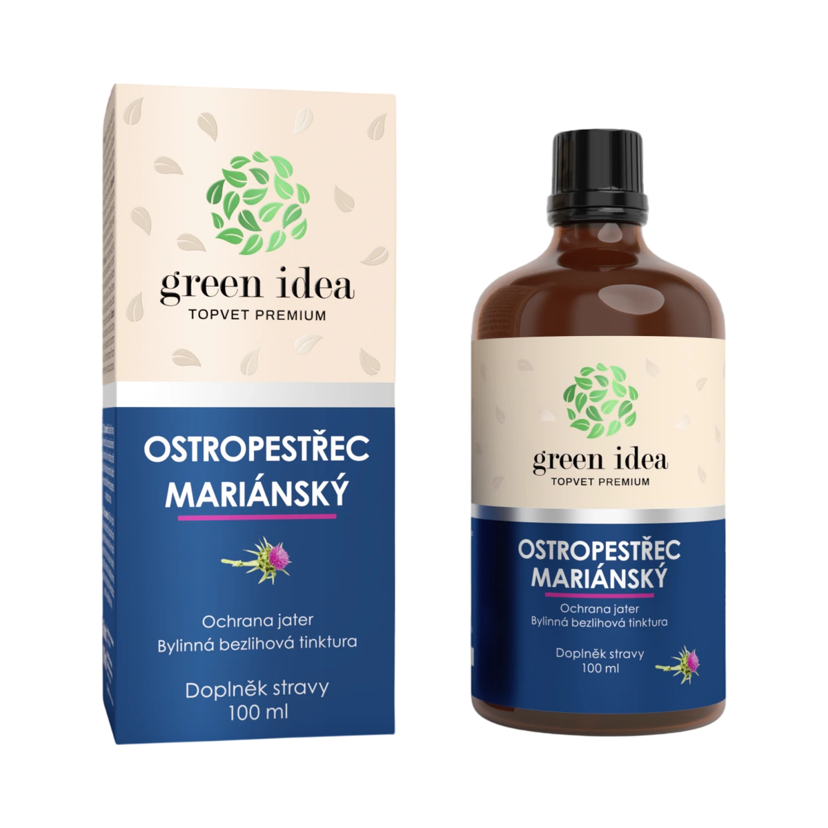 Green idea Pestrec mariánsky - bezliehová tinktúra 100 ml - Green idea