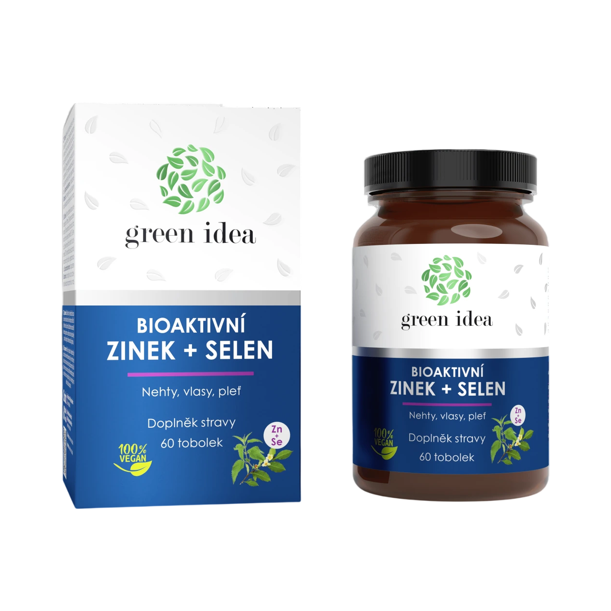 Green idea Bioaktívny zinok+selén - 60 kapsúl - Green idea