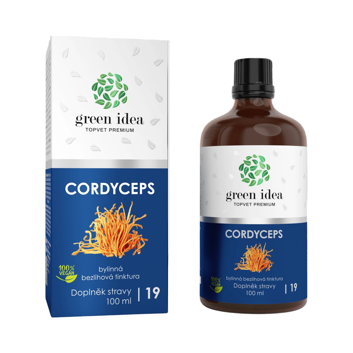 Green idea Cordyceps - bezliehová tinktúra 100 ml - Green idea