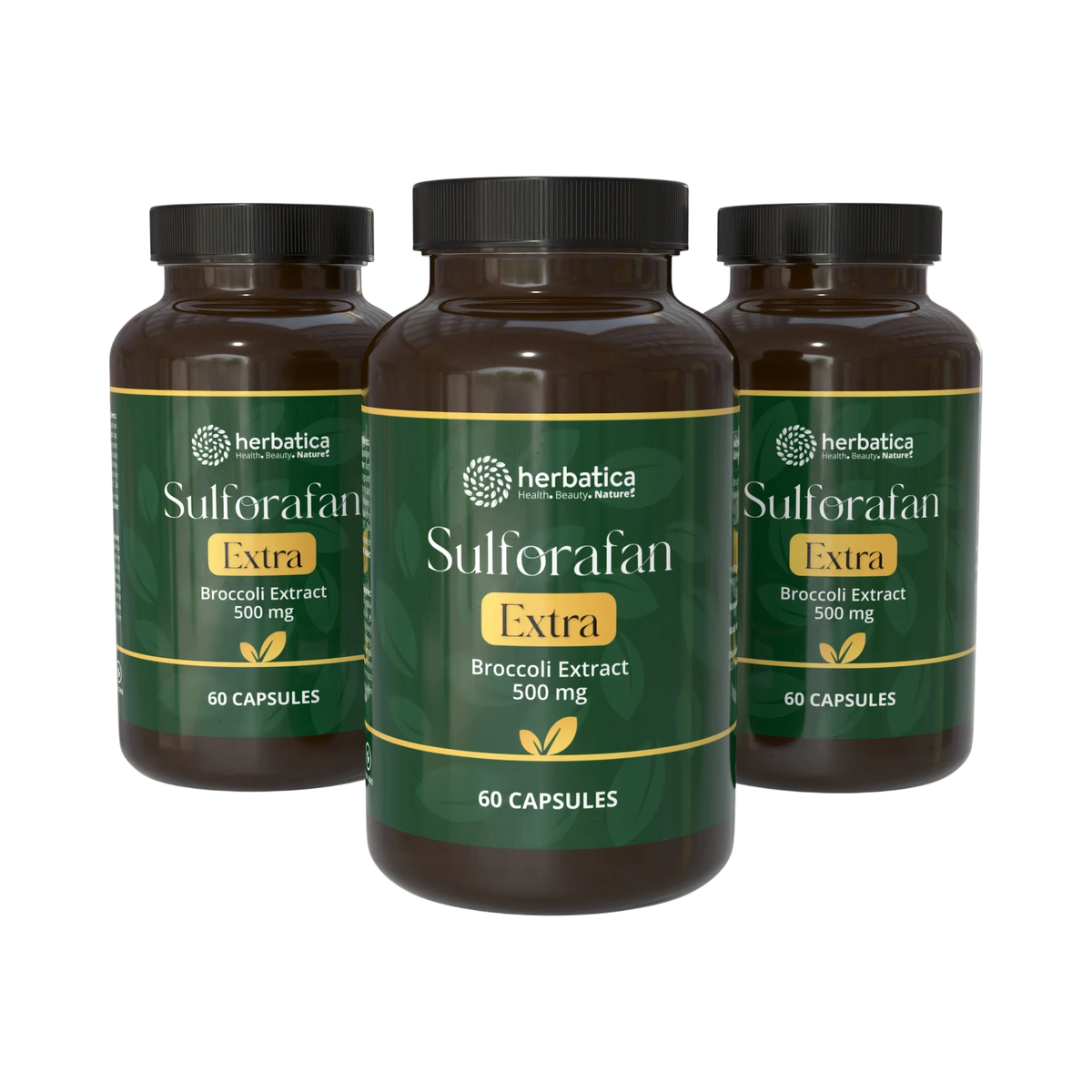 Herbatica Zvýhodnený set: 3x Sulforafán EXTRA - extrakt z brokolice 500 mg, 60 kapsúl - Herbatica