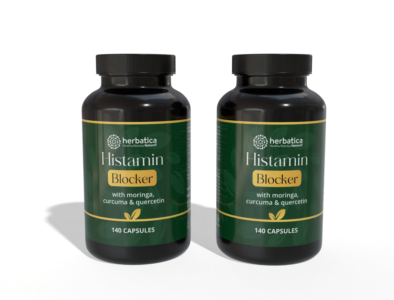Herbatica Zvýhodnený set: 2 x Histamin blocker s moringou, kurkumou a kvercetínom - 140 kapsúl - Herbatica