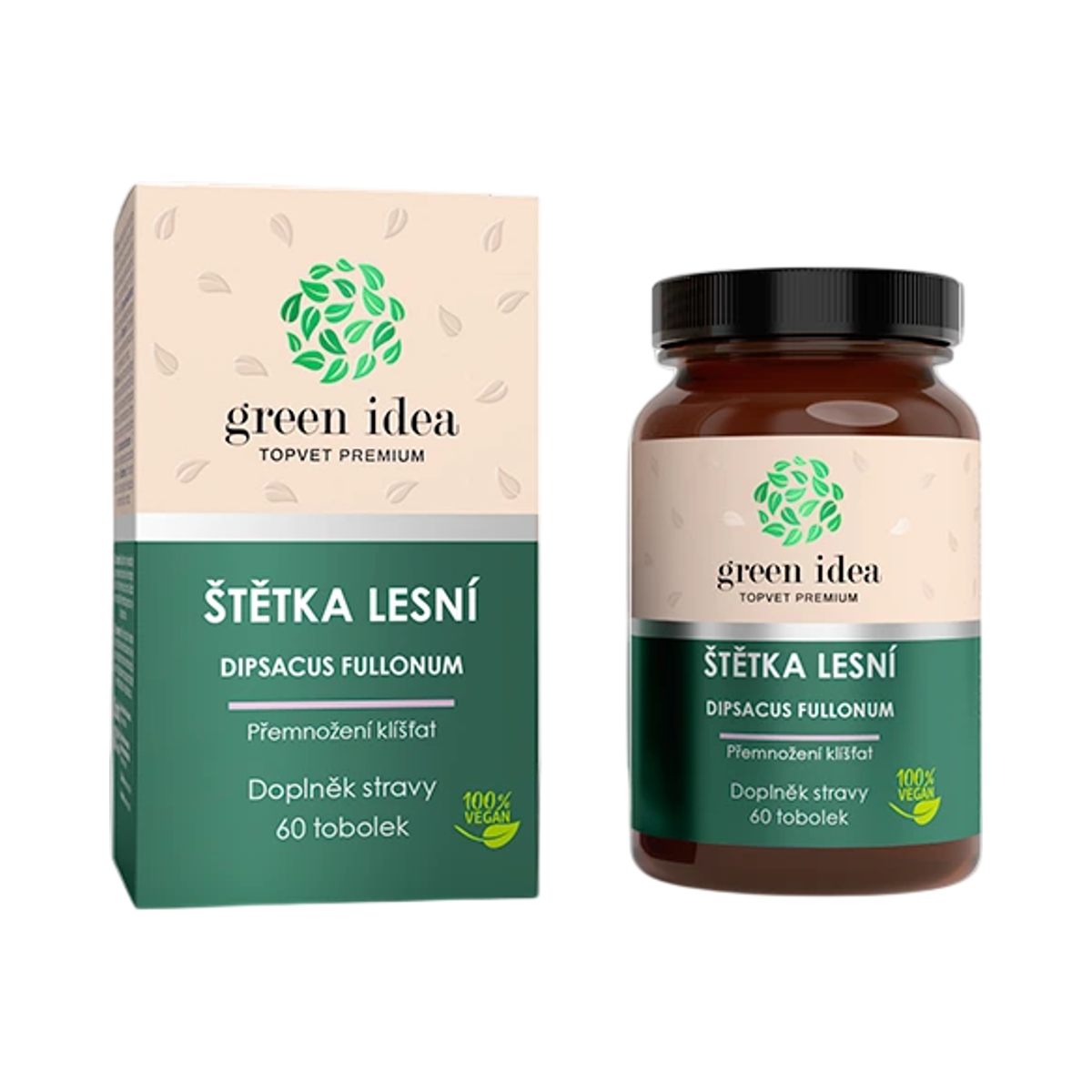 Green idea Štetka lesná - tobolky 60 ks - Green idea