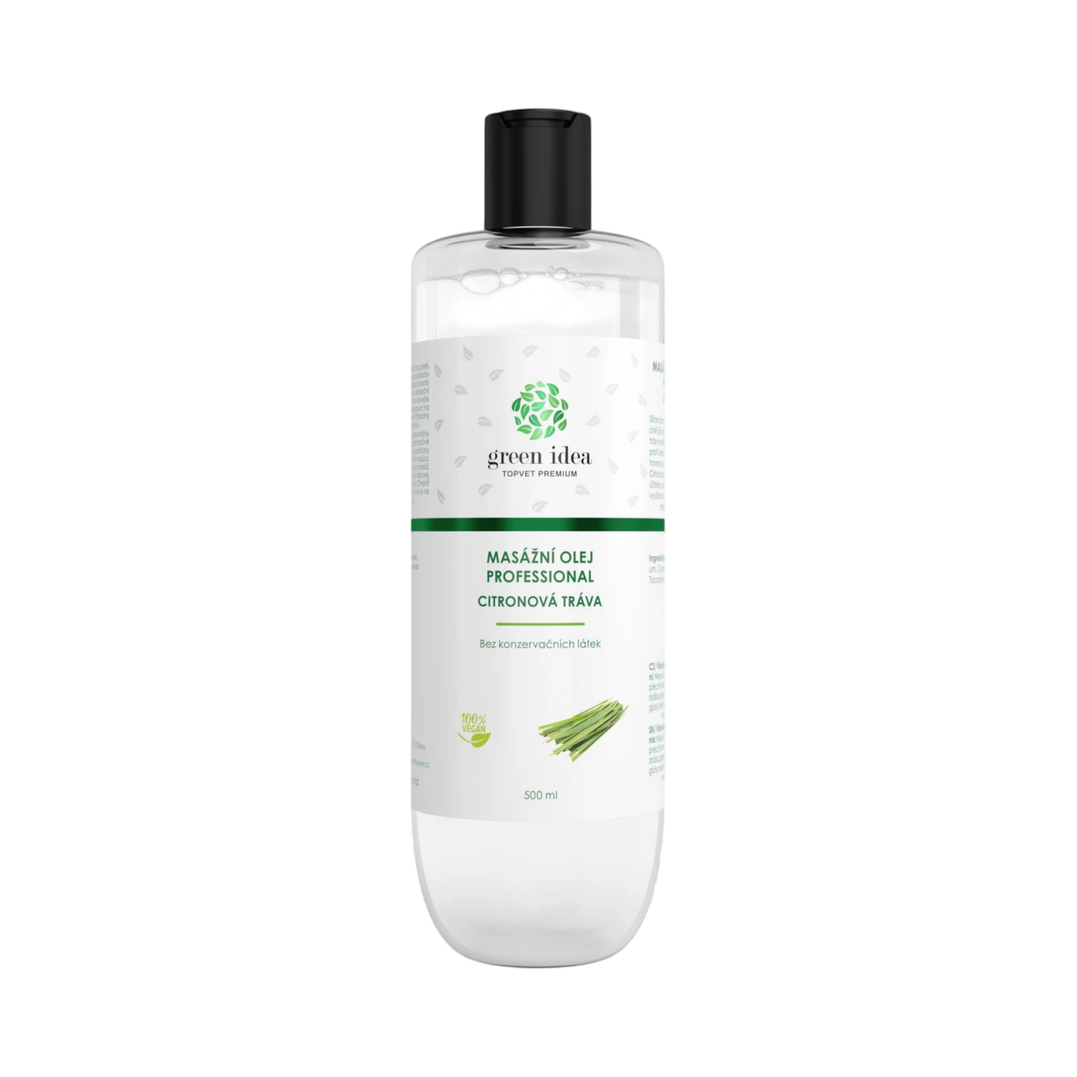 Green idea Citrónová tráva – masážny olej 500 ml – Green idea