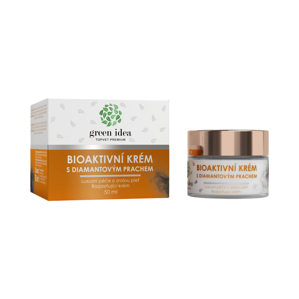 Green idea Bioaktívny krém s diamantovým prachom – 50 ml – Green idea