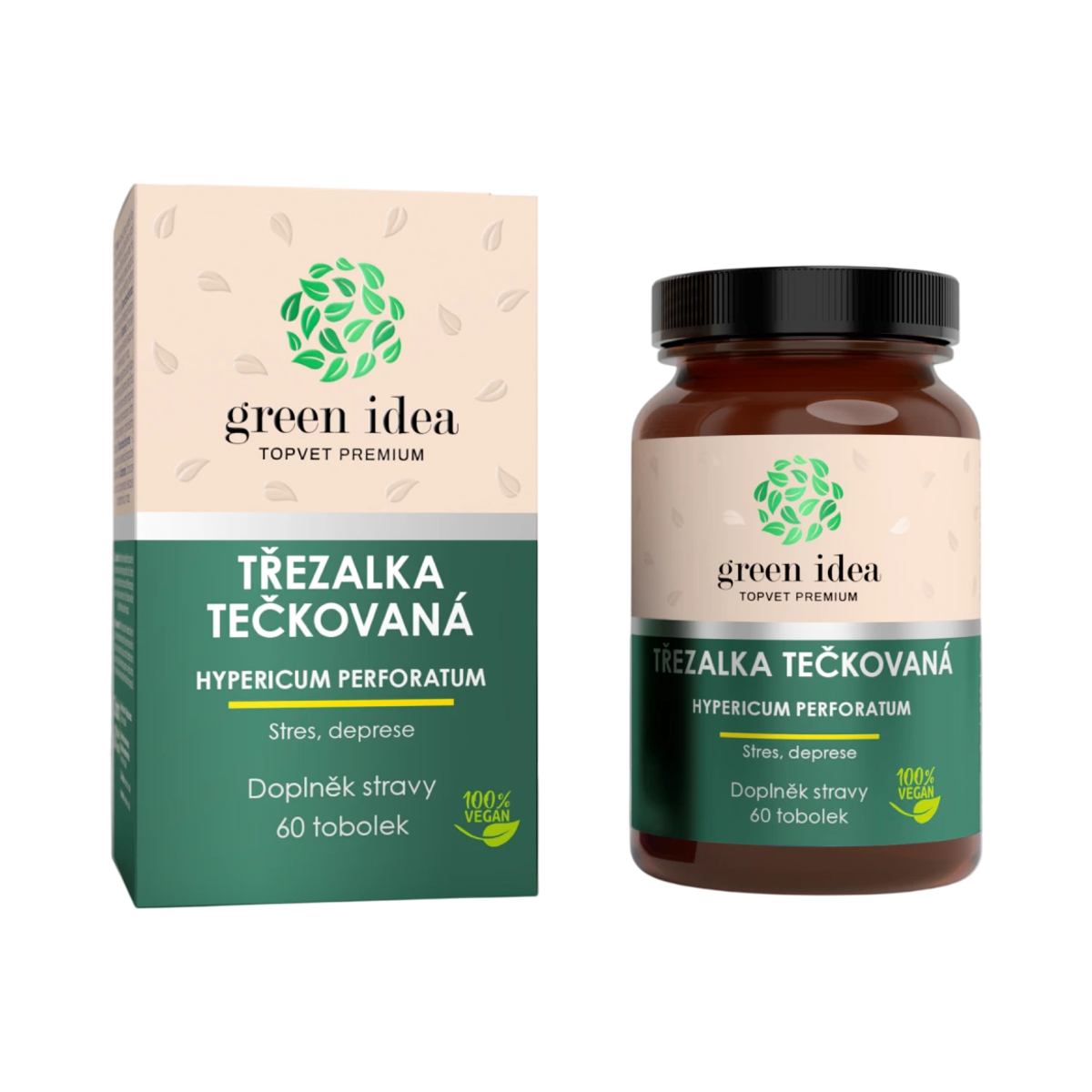 Green idea Ľubovník bodkovaný – bylinný extrakt – 60 kapsúl – Green idea