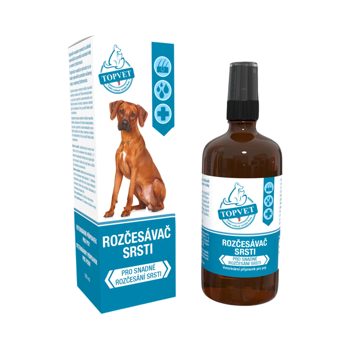 Green idea Rozčesávač srsti pre psy 100 ml – Green idea