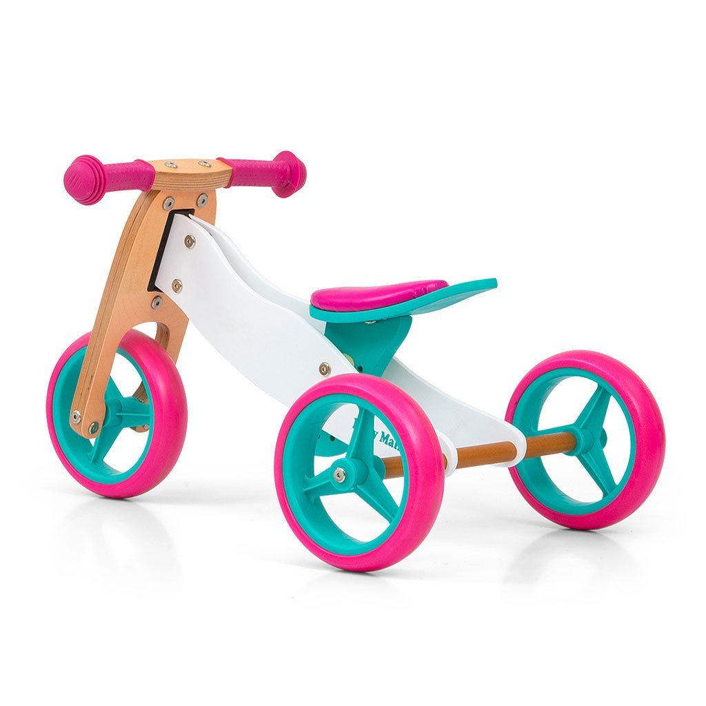 Milly Mally Detské multifunkčné odrážadlo bicykel 2v1 Milly Mally JAKE Classic Candy , 20C55832
