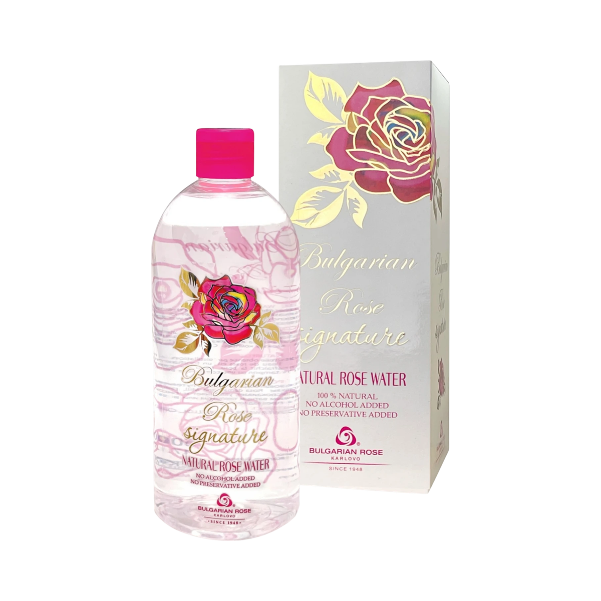 Bulgarian Rose Karlovo BULGARIAN ROSE SIGNATURE prírodná ružová voda 500 ml - Bulgarian Rose Karlovo