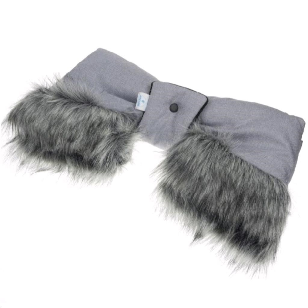 New Baby Rukávník na kočiar 2v1 New Baby s kožušinkou grey , 20C44368