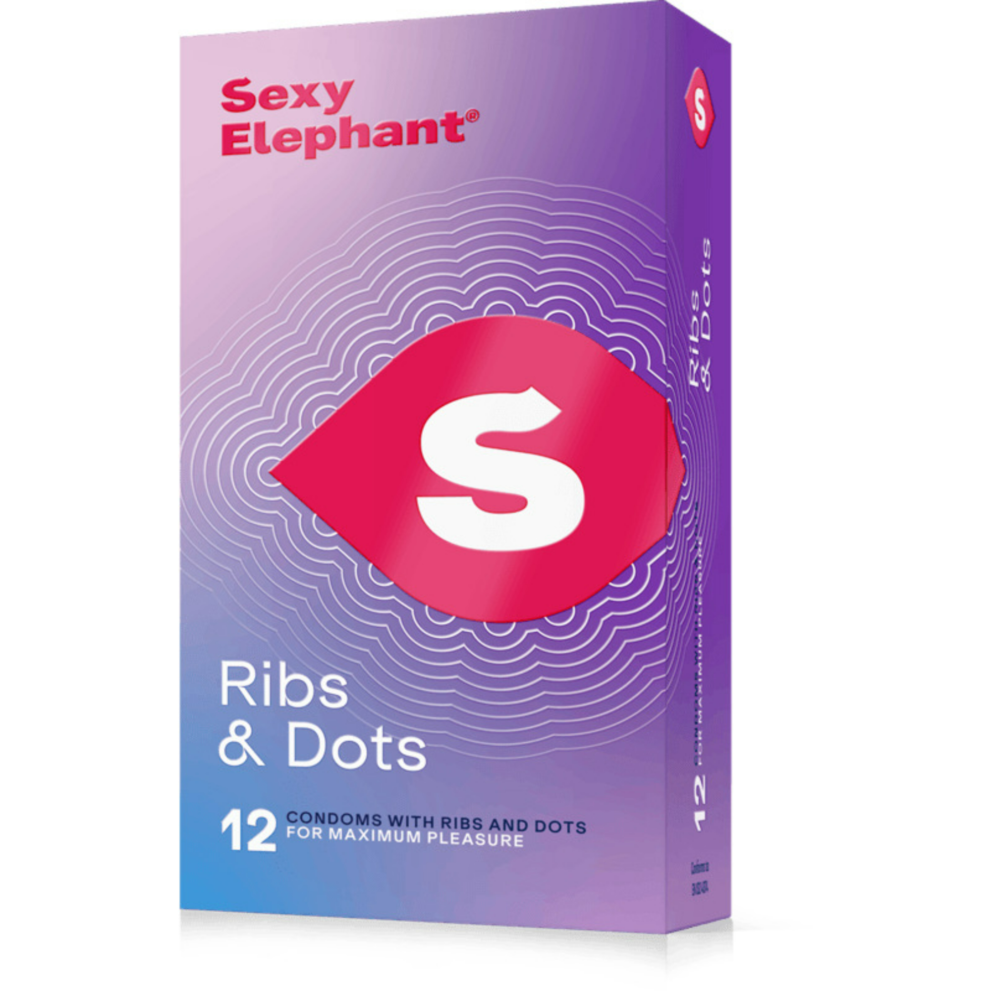 Sexy Elephant Vrúbkované kondómy Ribs & Dots (12 ks)