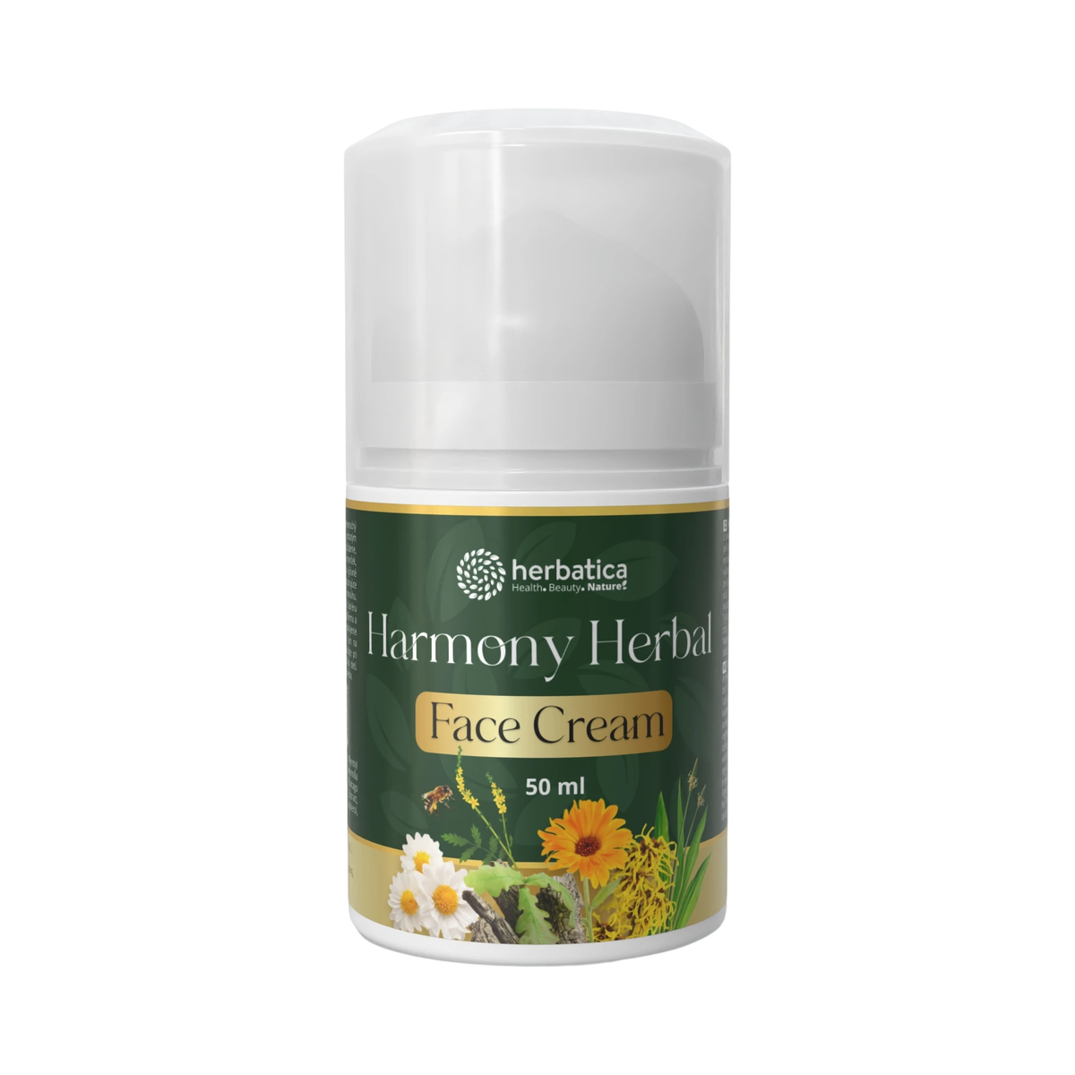 Herbatica Harmony Herbal Face Cream – upokojujúci a regeneračný krém pre citlivú a problematickú pleť - 50 ml - Herbatica