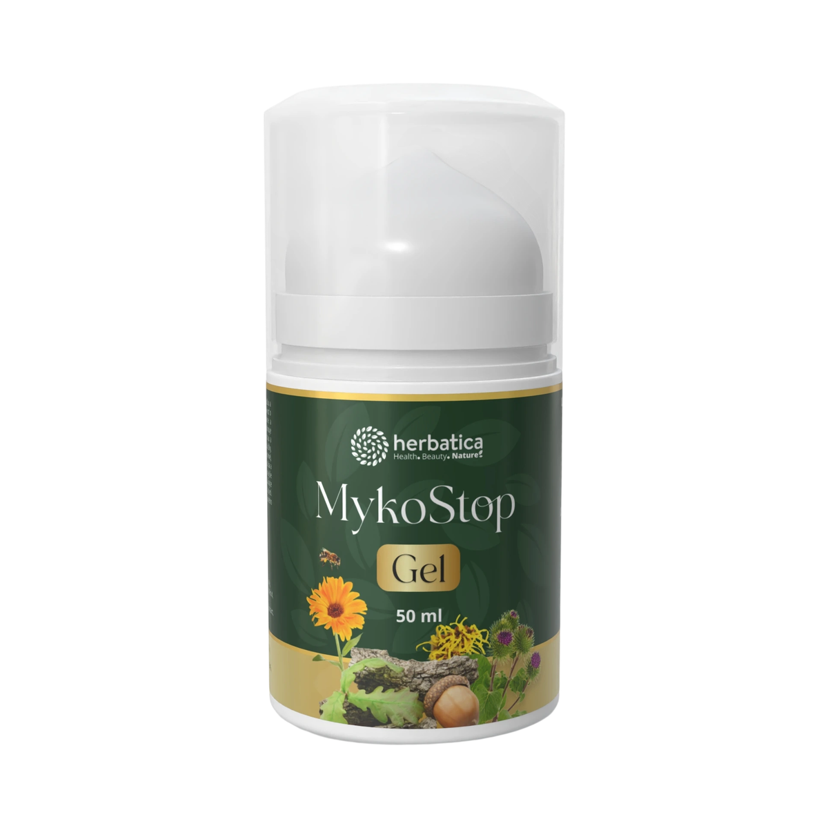 Herbatica MykoStop Gel - antimykotický regeneračný gél na pokožku a nechty - 50 ml - Herbatica