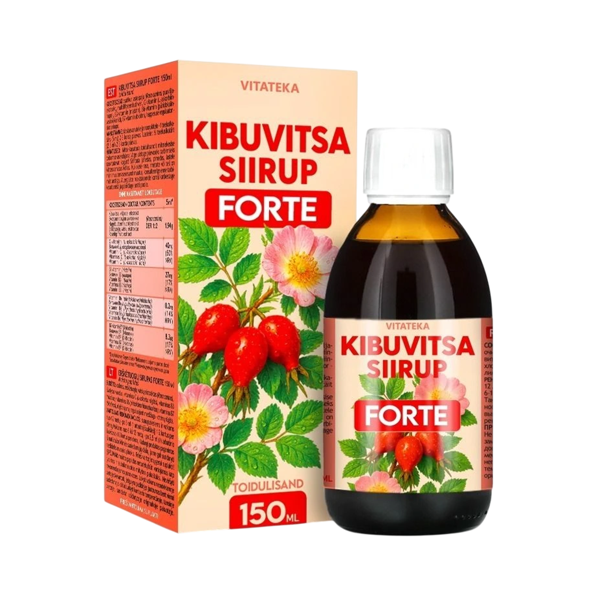 Vitateka Šípkový sirup Forte – 150 ml – Vitateka