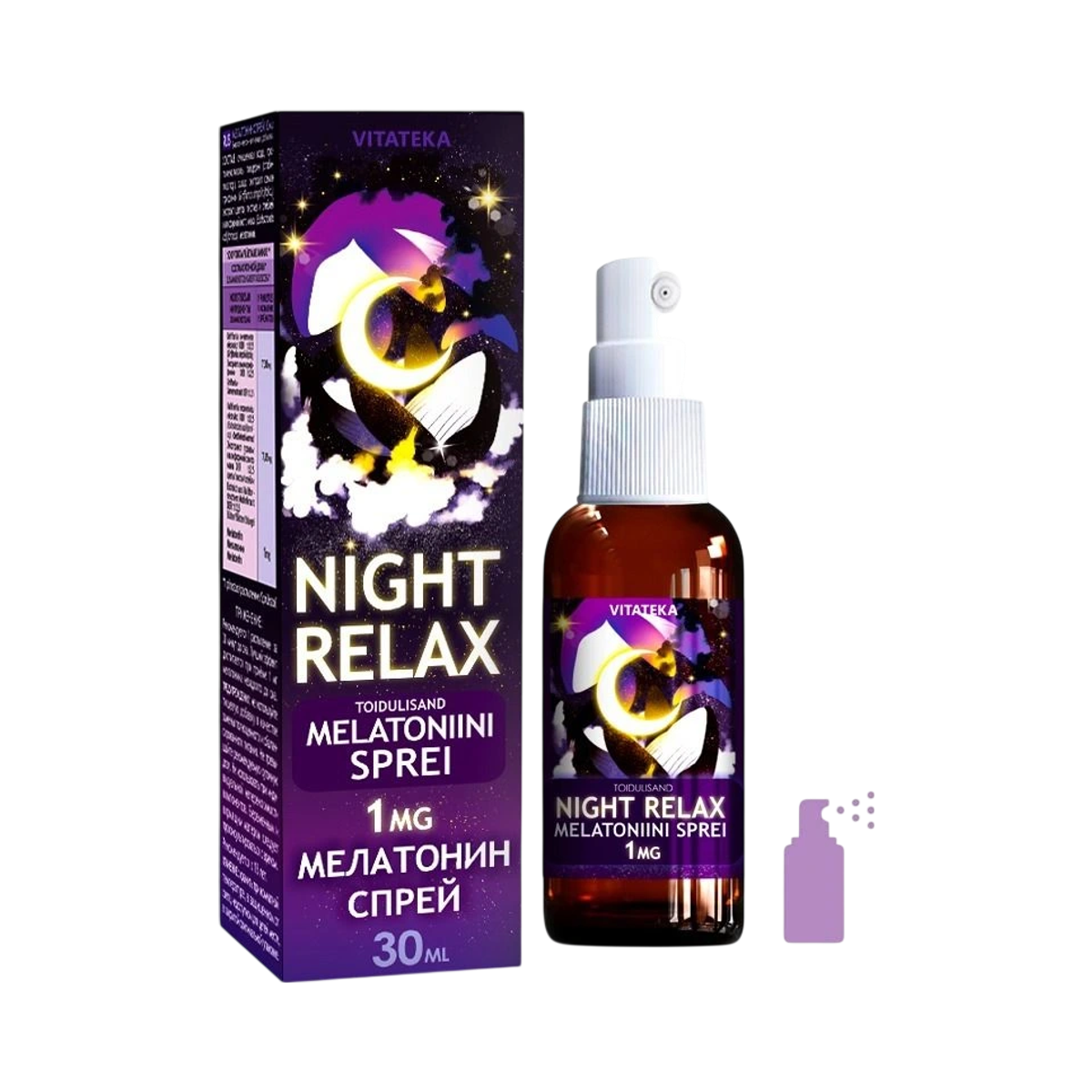 Vitateka NIGHT RELAX – melatonínový sprej – 30 ml – Vitateka