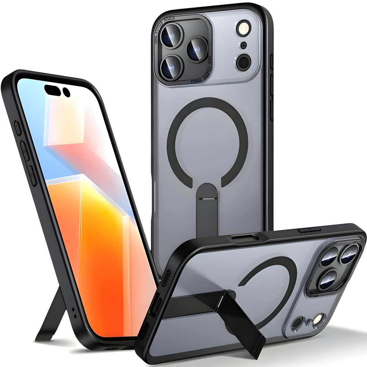 OEM Ochranné puzdro Hybrid Armor X s MagSafe a stojanom pre Samsung Galaxy S25 FE - Čierna