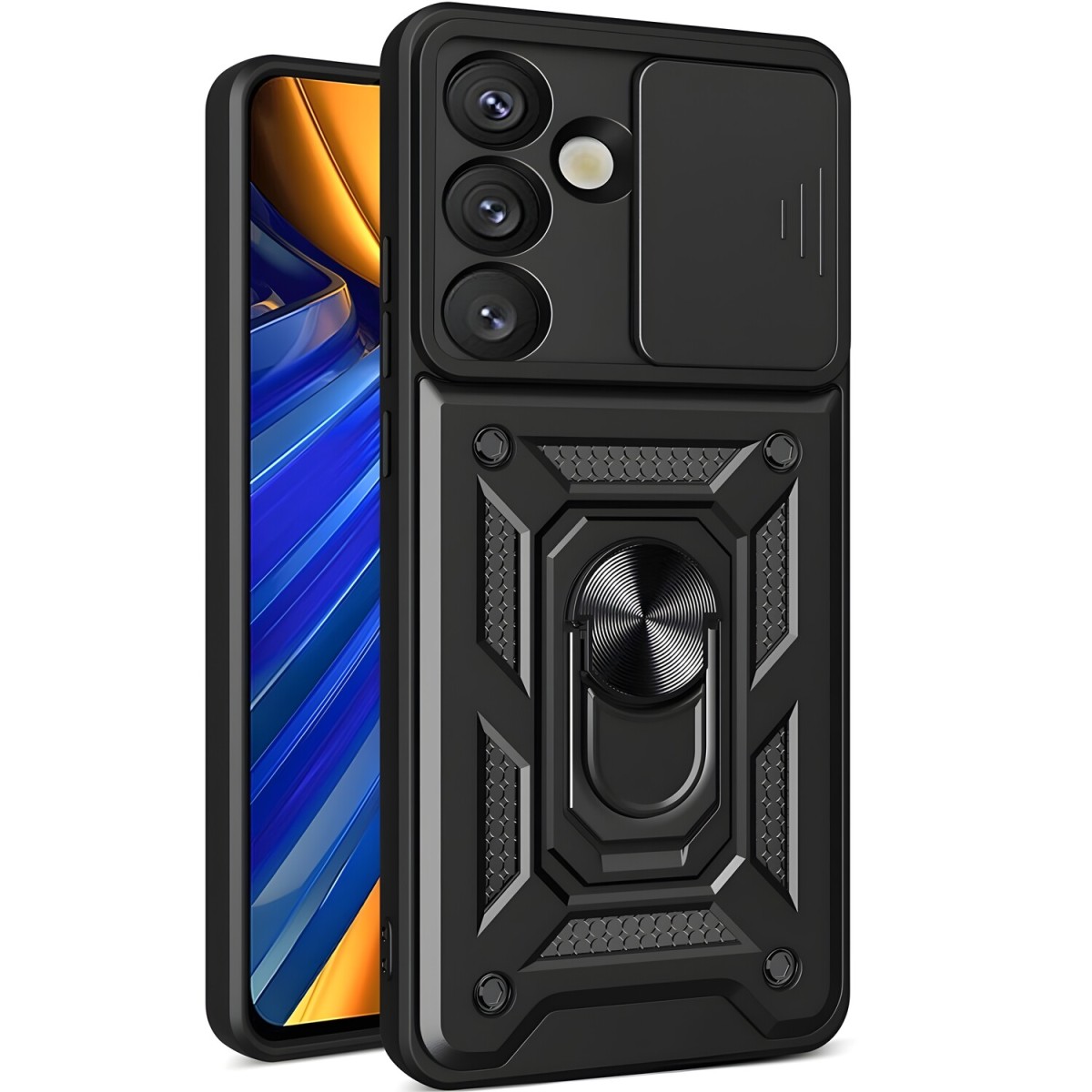 OEM Pancierové púzdro Hybrid Armor Camshield čierne pre Google Pixel 9 Pro XL 5G/Pixel 10 Pro XL 5G