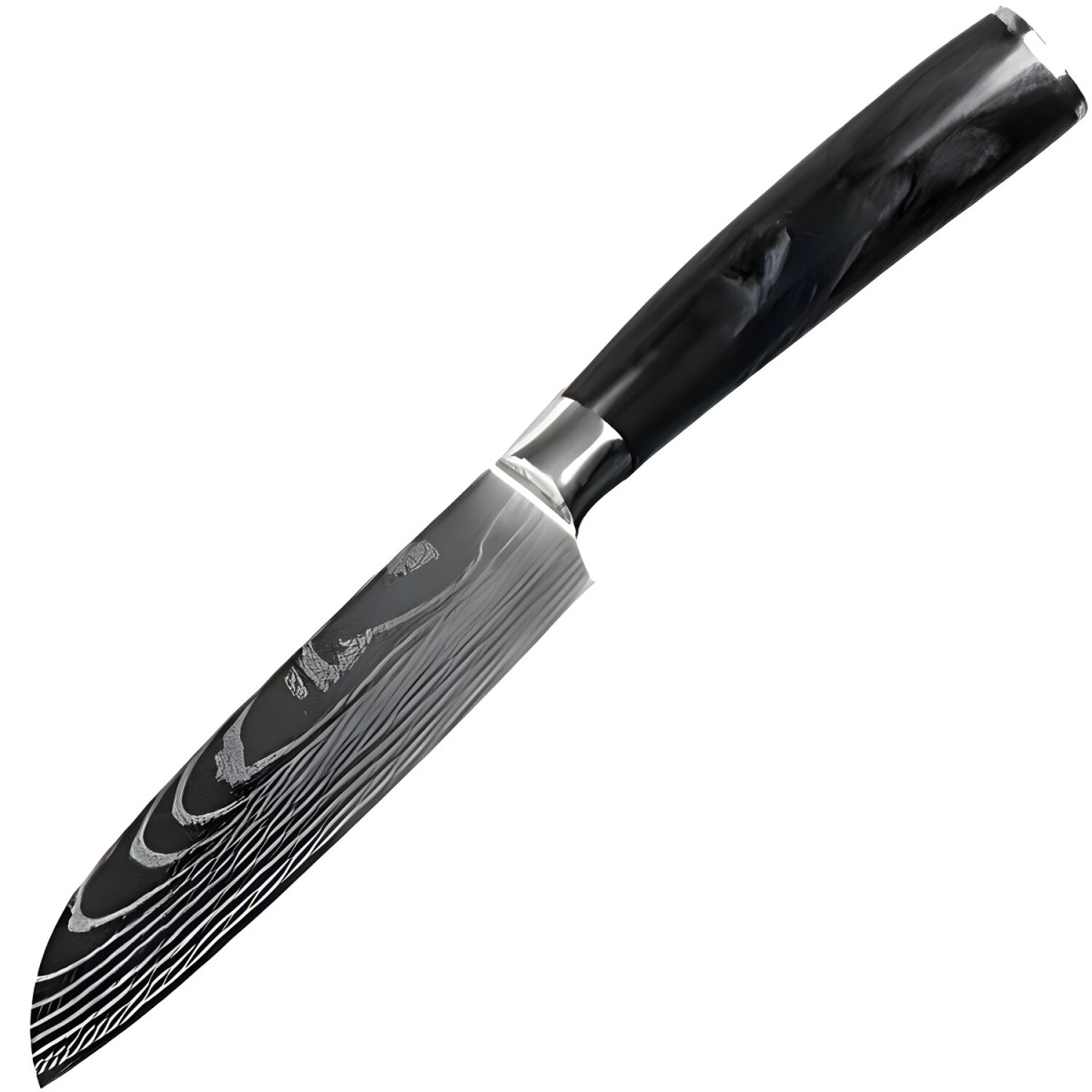 HARAHU Kuchynský nôž Small Santoku čierny