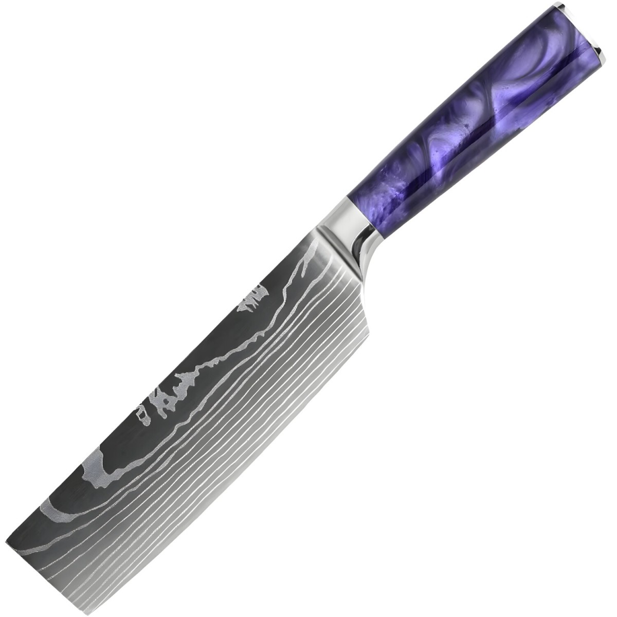 HARAHU Kuchynský nôž Nakiri s fialovou rukoväťou BL-39314