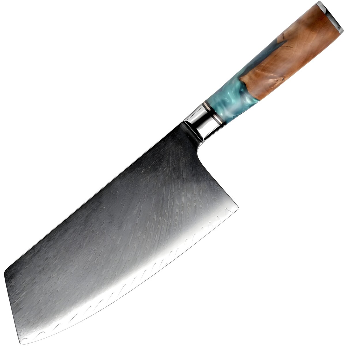 HARAHU Damaškový kuchynský nôž SH-39330 Cleaver/Modrá