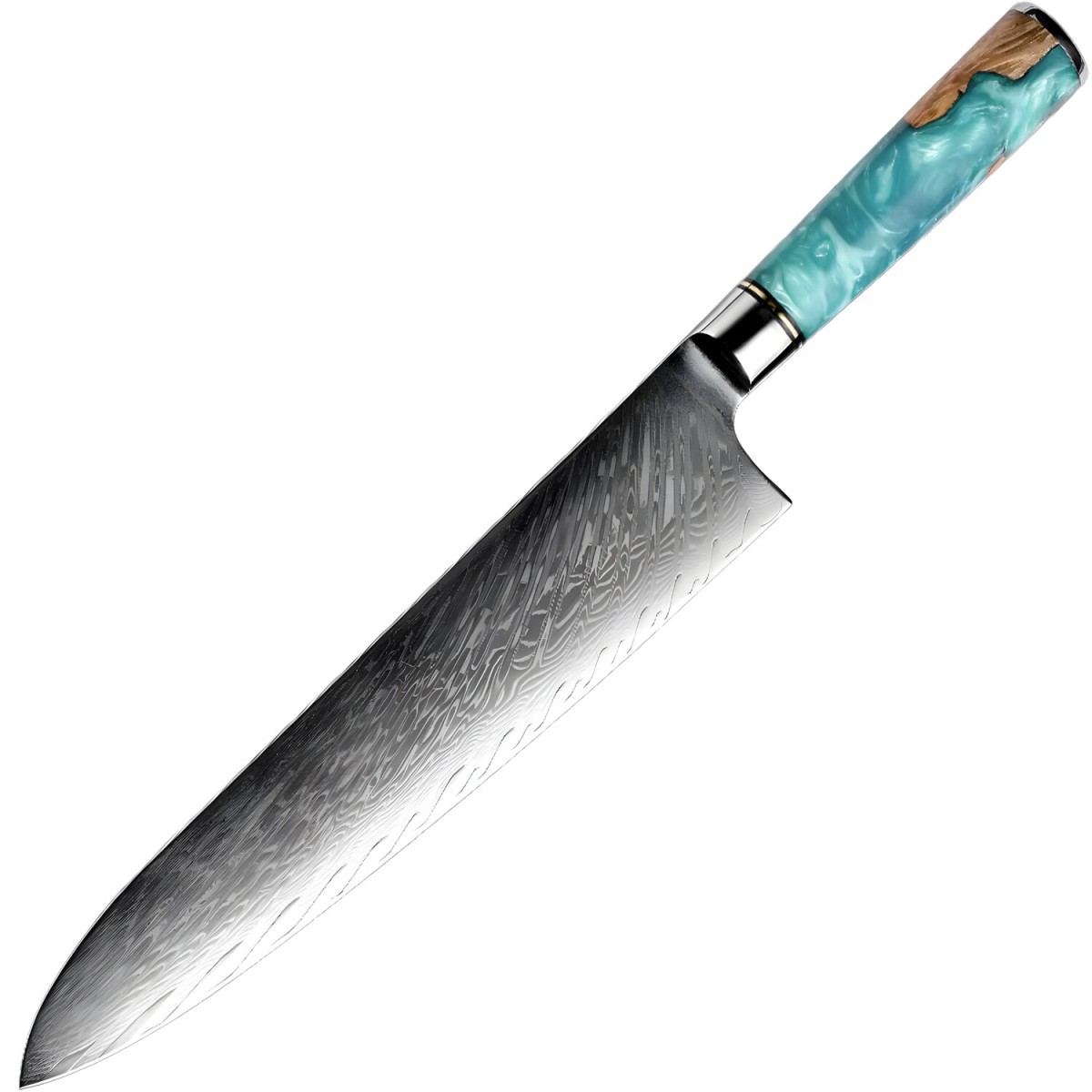HARAHU Damaškový kuchynský nôž SH-39332 - Big Chef/Modrá