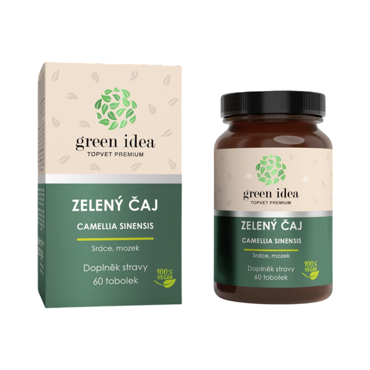 Green idea Zelený čaj bylinný extrakt – 60 kapsúl – Green idea